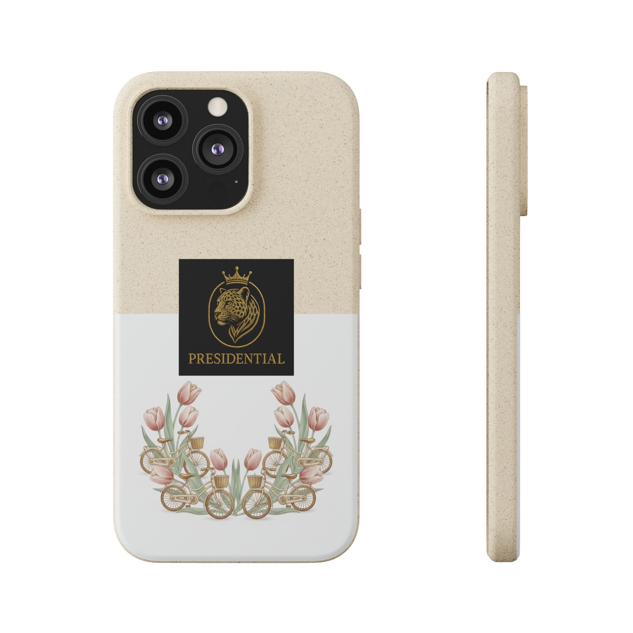 Biodegradable Phone Case — Presidential Lion Crest with Floral Wreath