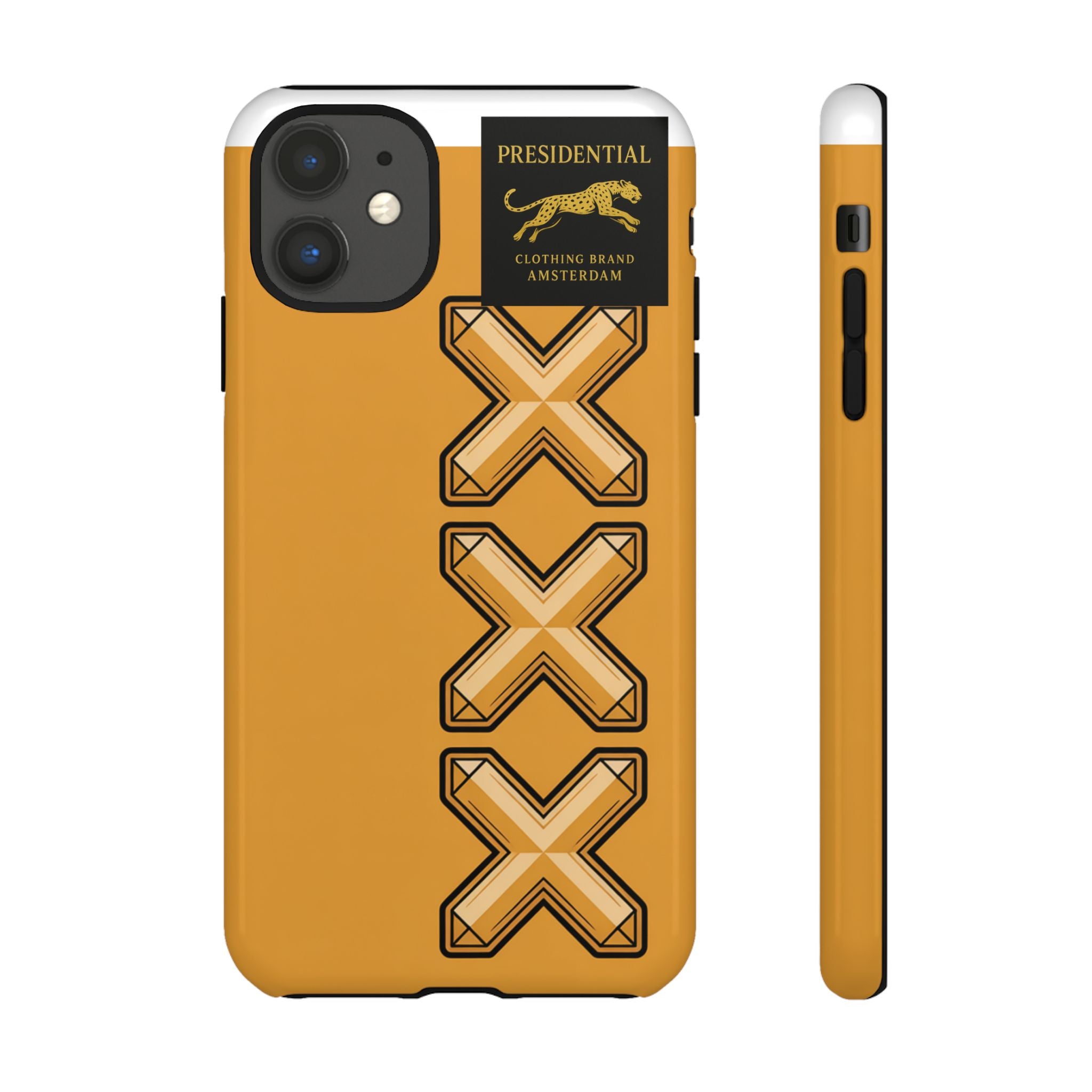 Amsterdam XXX Gold Tough Phone Case – Presidential Lion Design