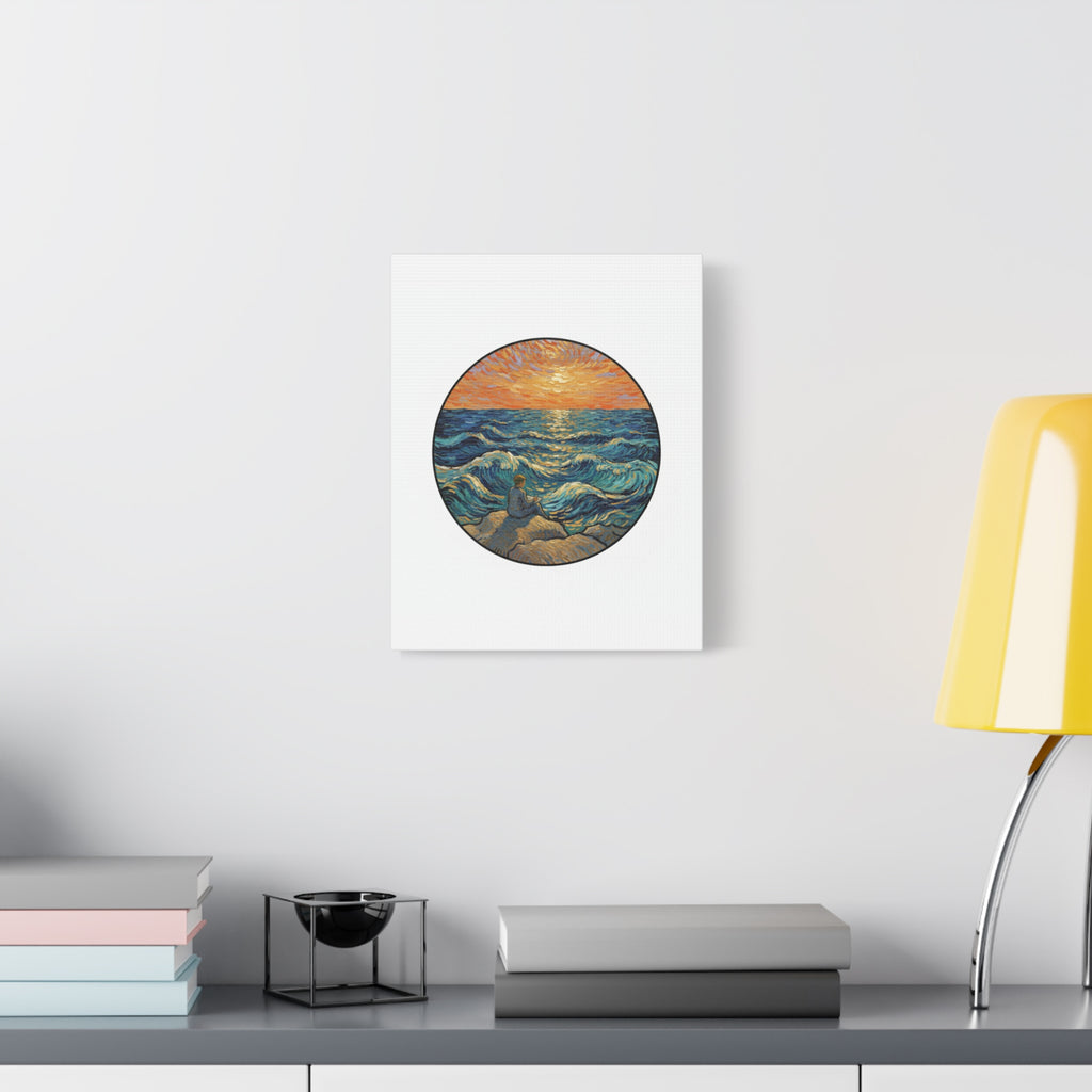 Presidential Sunset Figure Canvas — Ocean Edition