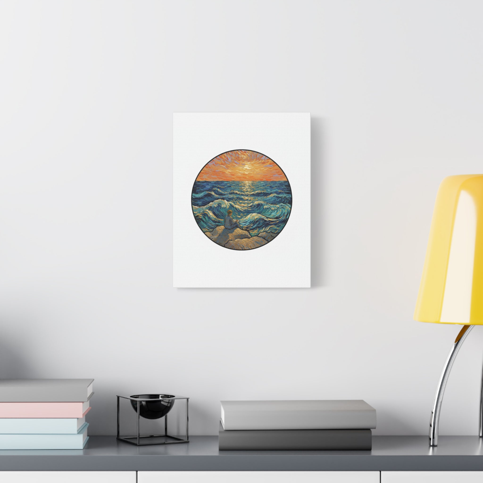 Presidential Sunset Figure Canvas — Ocean Edition