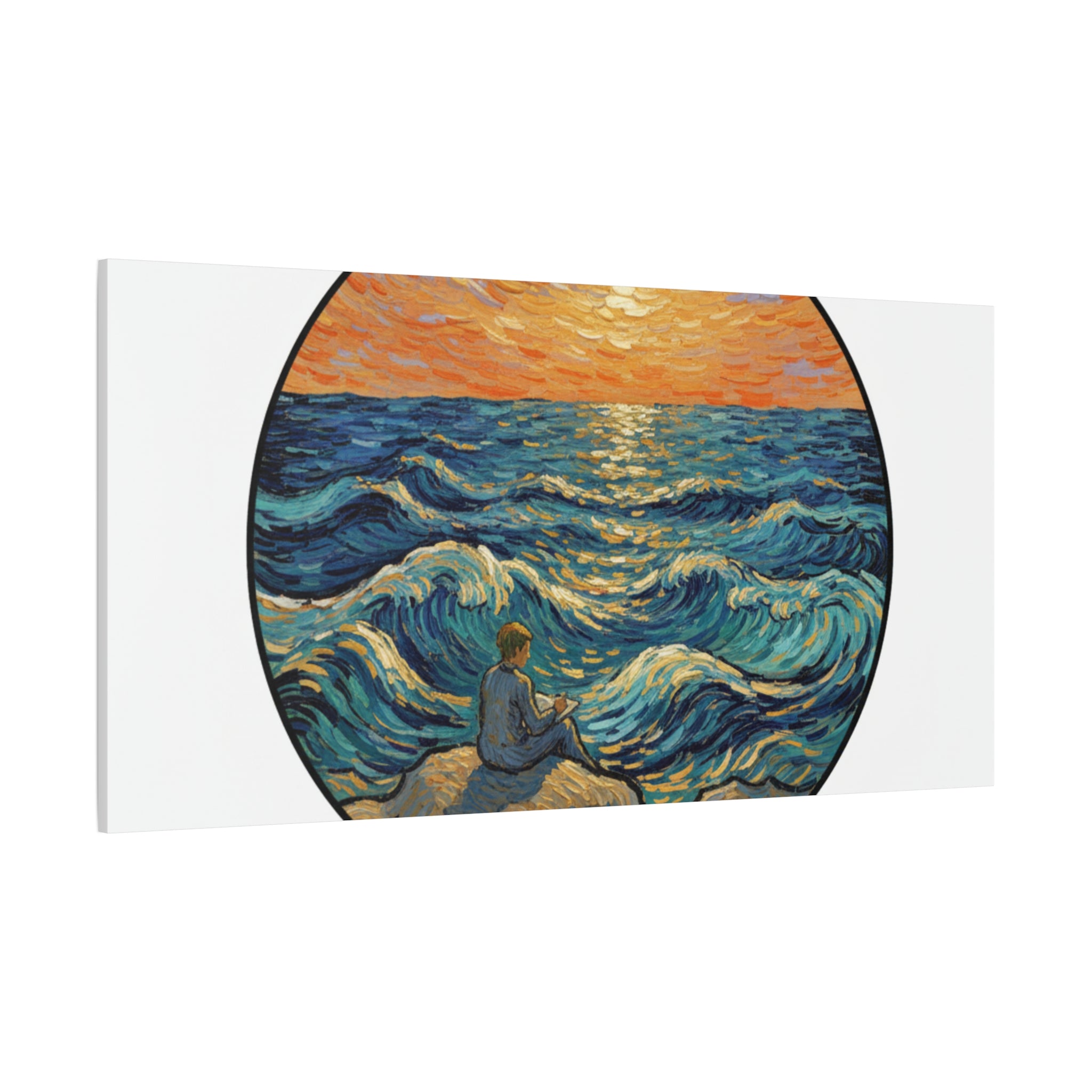 Presidential Sunset Figure Canvas — Ocean Edition