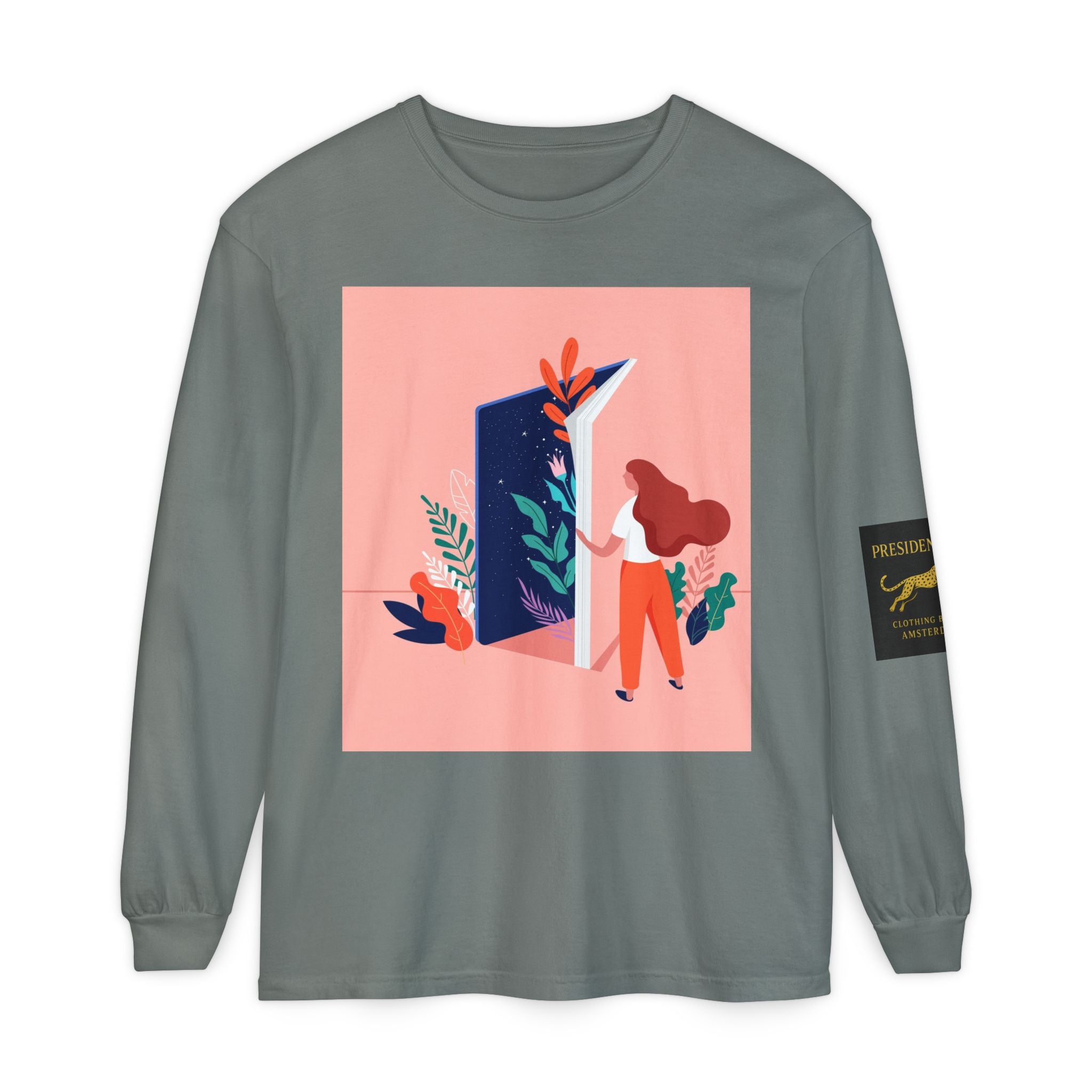 Long Sleeve T-Shirt — Modern Botanical Illustrated Graphic