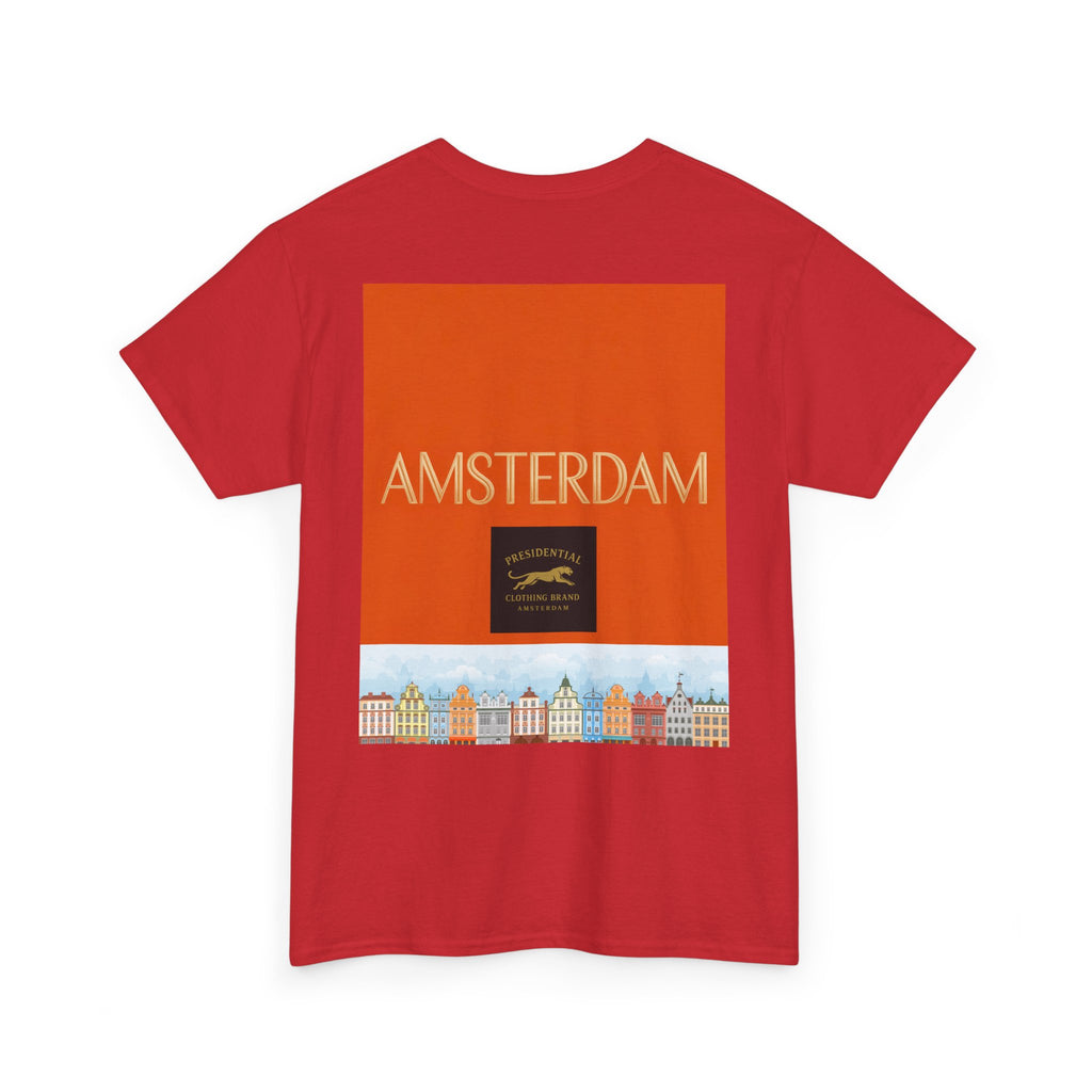 Amsterdam Tulip Graphic Tee — Vintage Cityscape Travel T‑Shirt