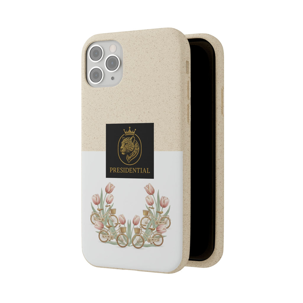Biodegradable Phone Case — Presidential Lion Crest with Floral Wreath