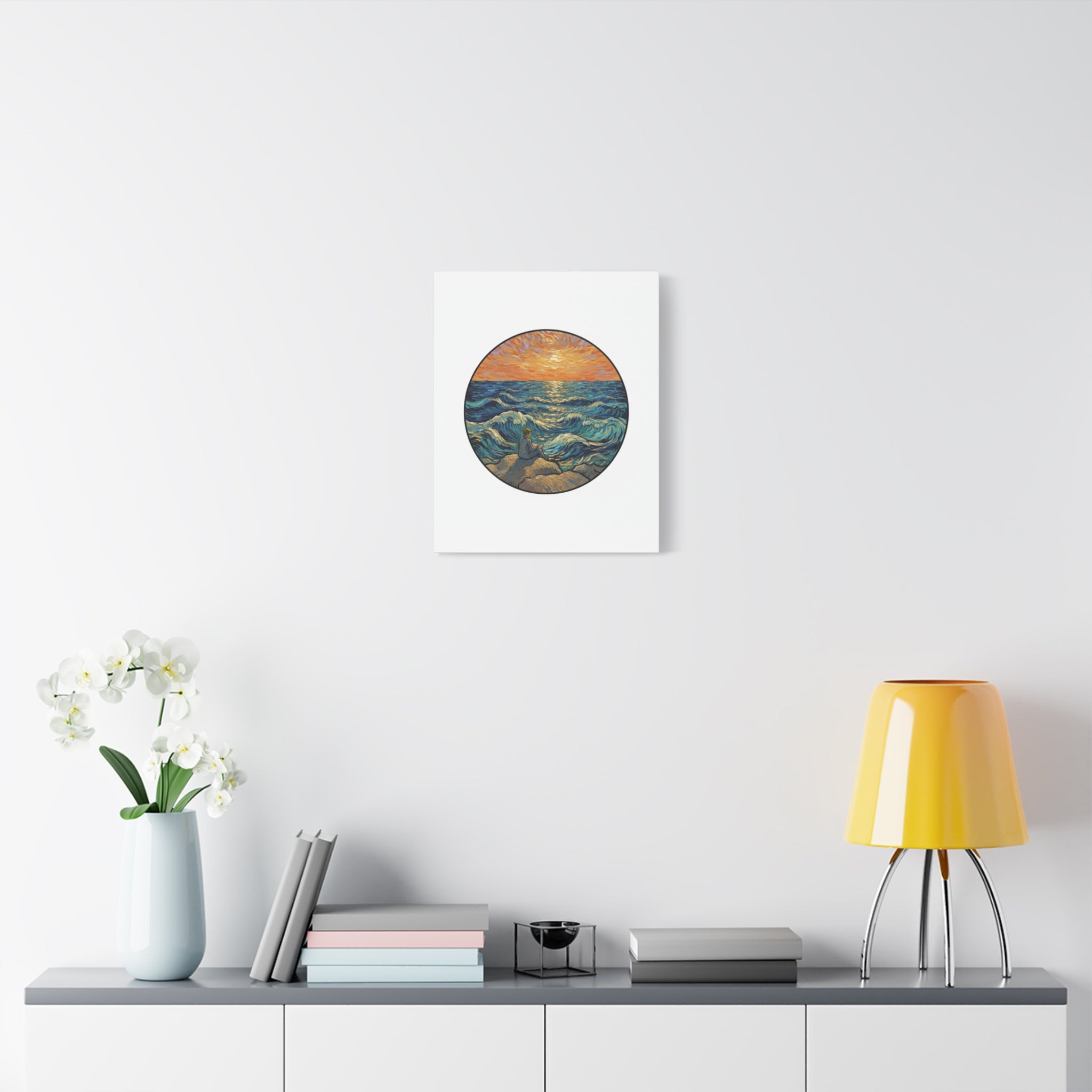 Presidential Sunset Figure Canvas — Ocean Edition