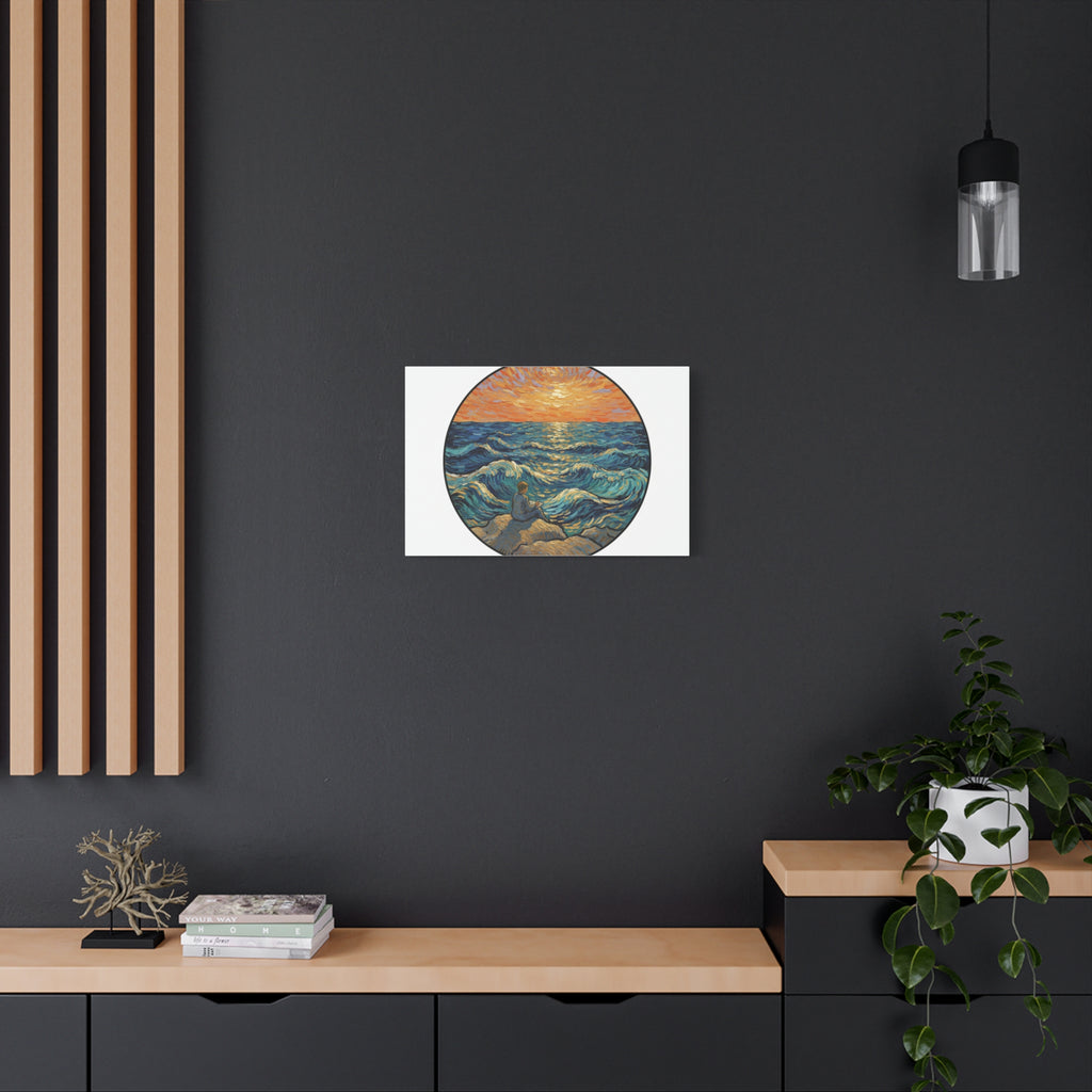 Presidential Sunset Figure Canvas — Ocean Edition