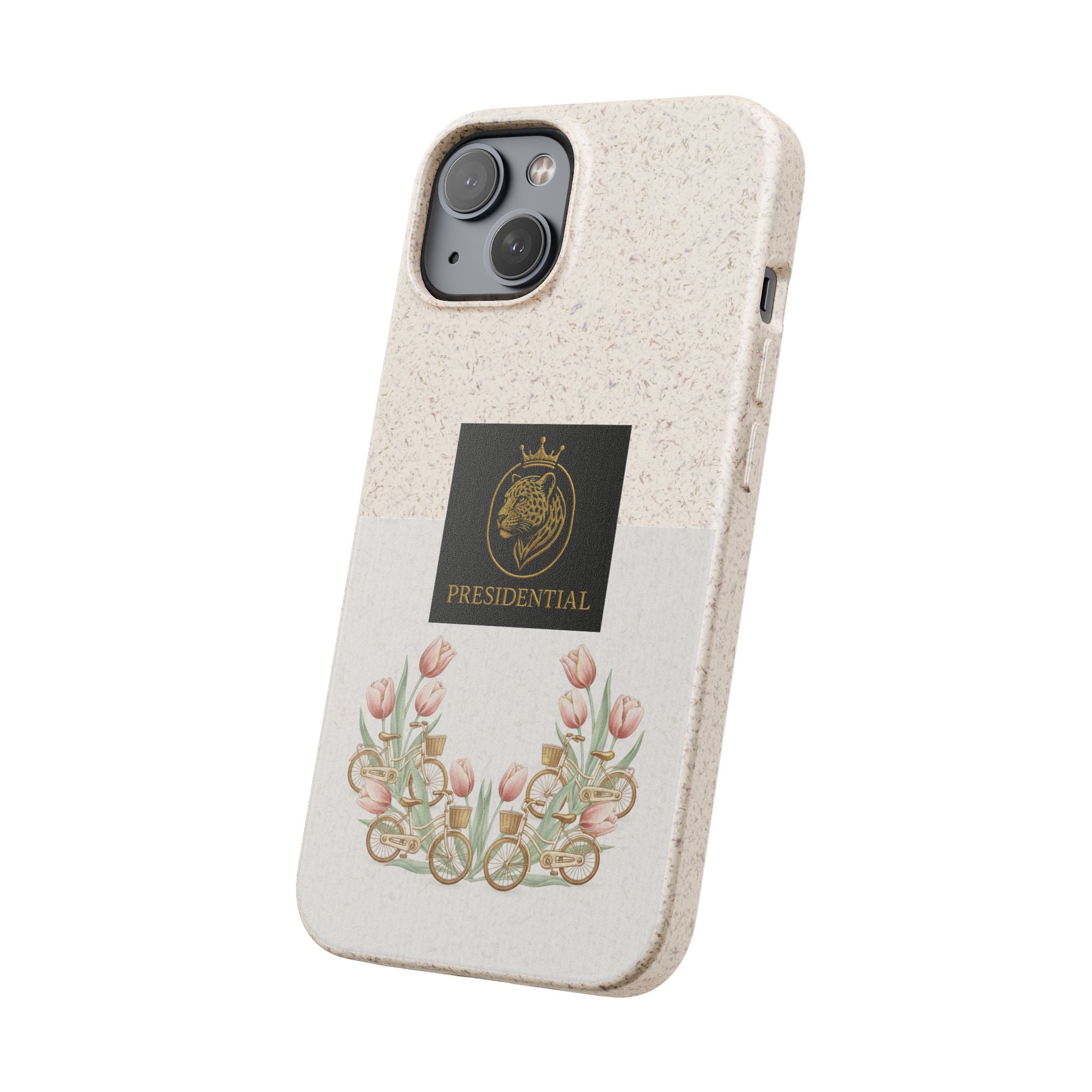 Biodegradable Phone Case — Presidential Lion Crest with Floral Wreath