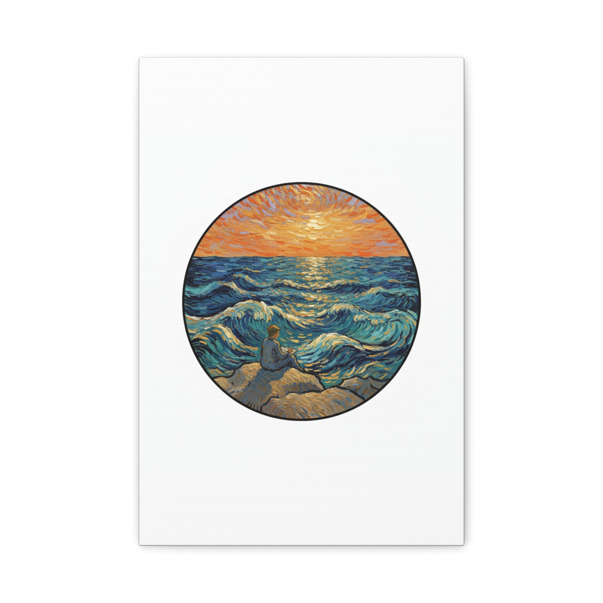Presidential Sunset Figure Canvas — Ocean Edition