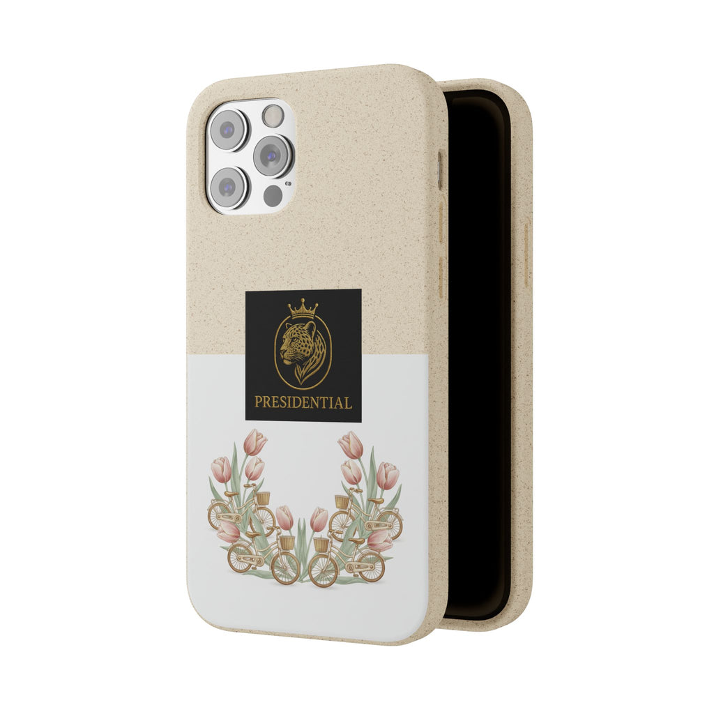 Biodegradable Phone Case — Presidential Lion Crest with Floral Wreath