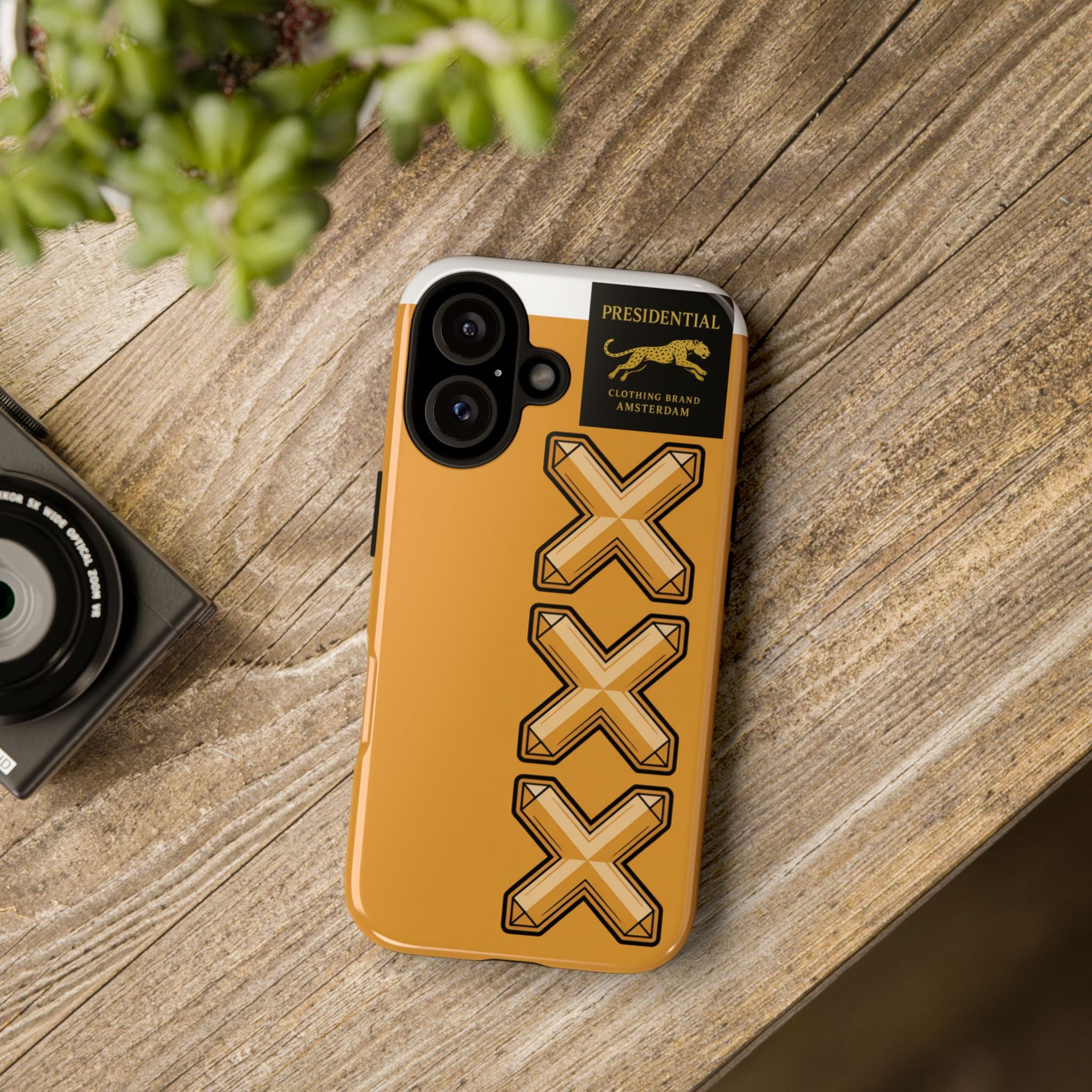 Amsterdam XXX Gold Tough Phone Case – Presidential Lion Design