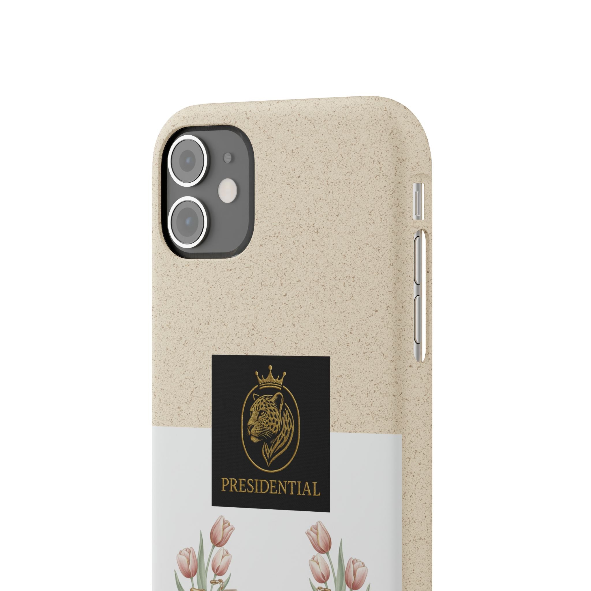 Biodegradable Phone Case — Presidential Lion Crest with Floral Wreath