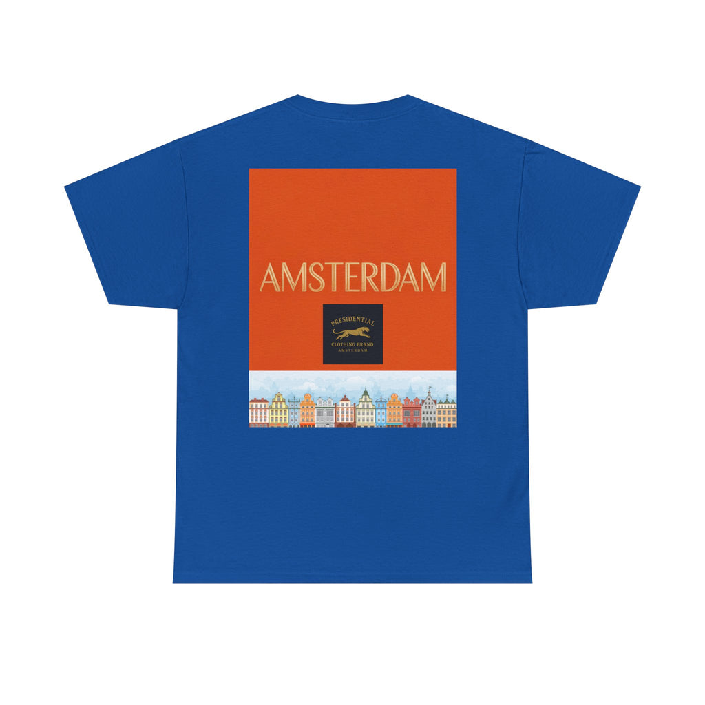 Amsterdam Tulip Graphic Tee — Vintage Cityscape Travel T‑Shirt