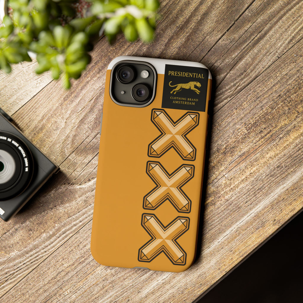 Amsterdam XXX Gold Tough Phone Case – Presidential Lion Design