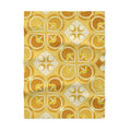 Golden Retro Tile Baby Blanket — Soft Fleece Nursery Throw