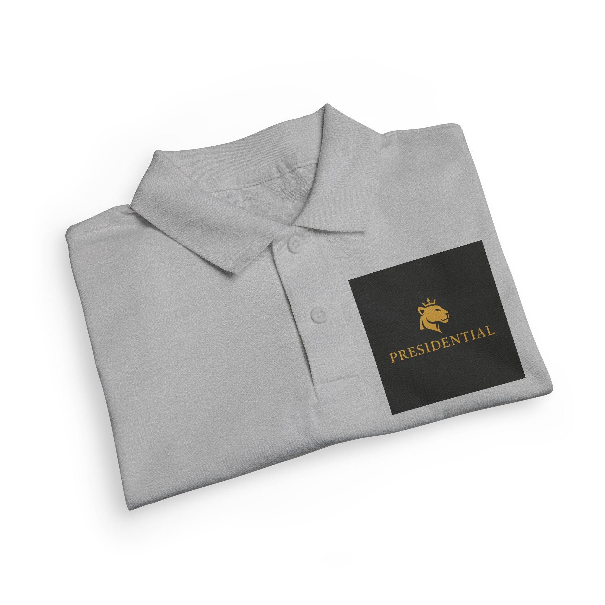 Youth Polo — Presidential Clothing Brand Logo (Gold Leopard)