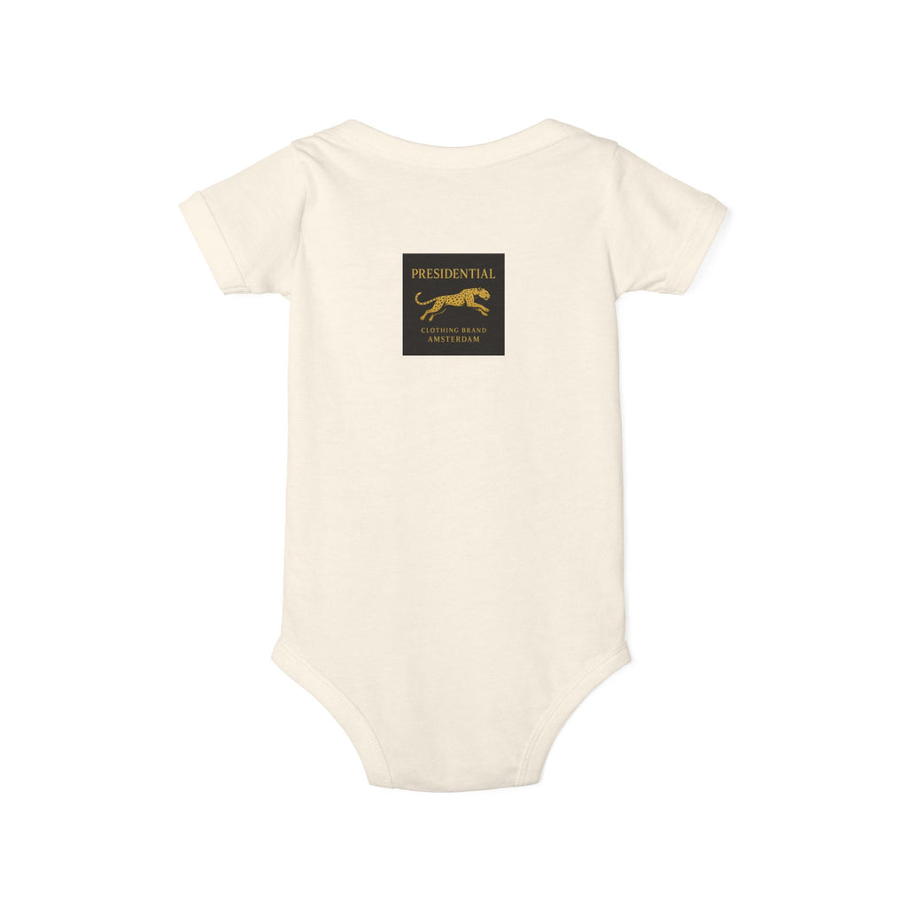 Infant One-Piece Bodysuit — 'Presidential' Gold Lion Logo Baby Bodysuit
