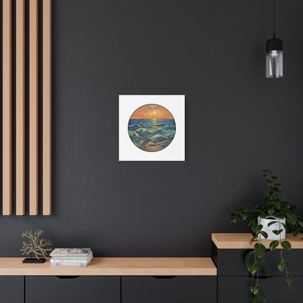Presidential Sunset Figure Canvas — Ocean Edition