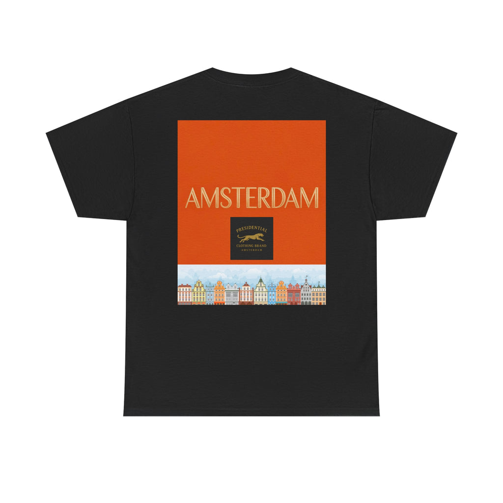 Amsterdam Tulip Graphic Tee — Vintage Cityscape Travel T‑Shirt