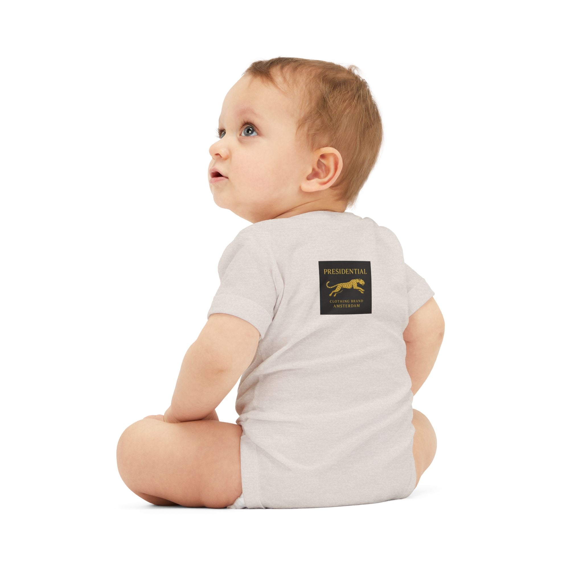 Infant One-Piece Bodysuit — 'Presidential' Gold Lion Logo Baby Bodysuit