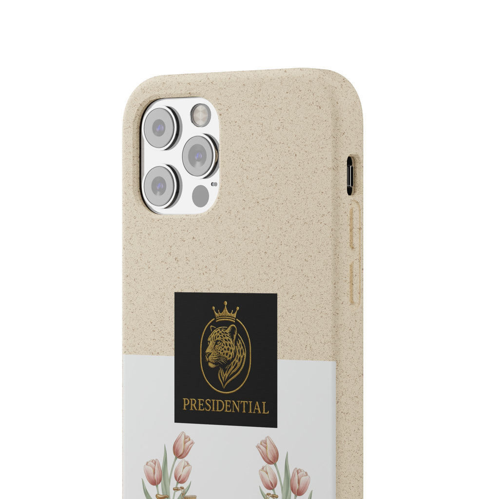 Biodegradable Phone Case — Presidential Lion Crest with Floral Wreath