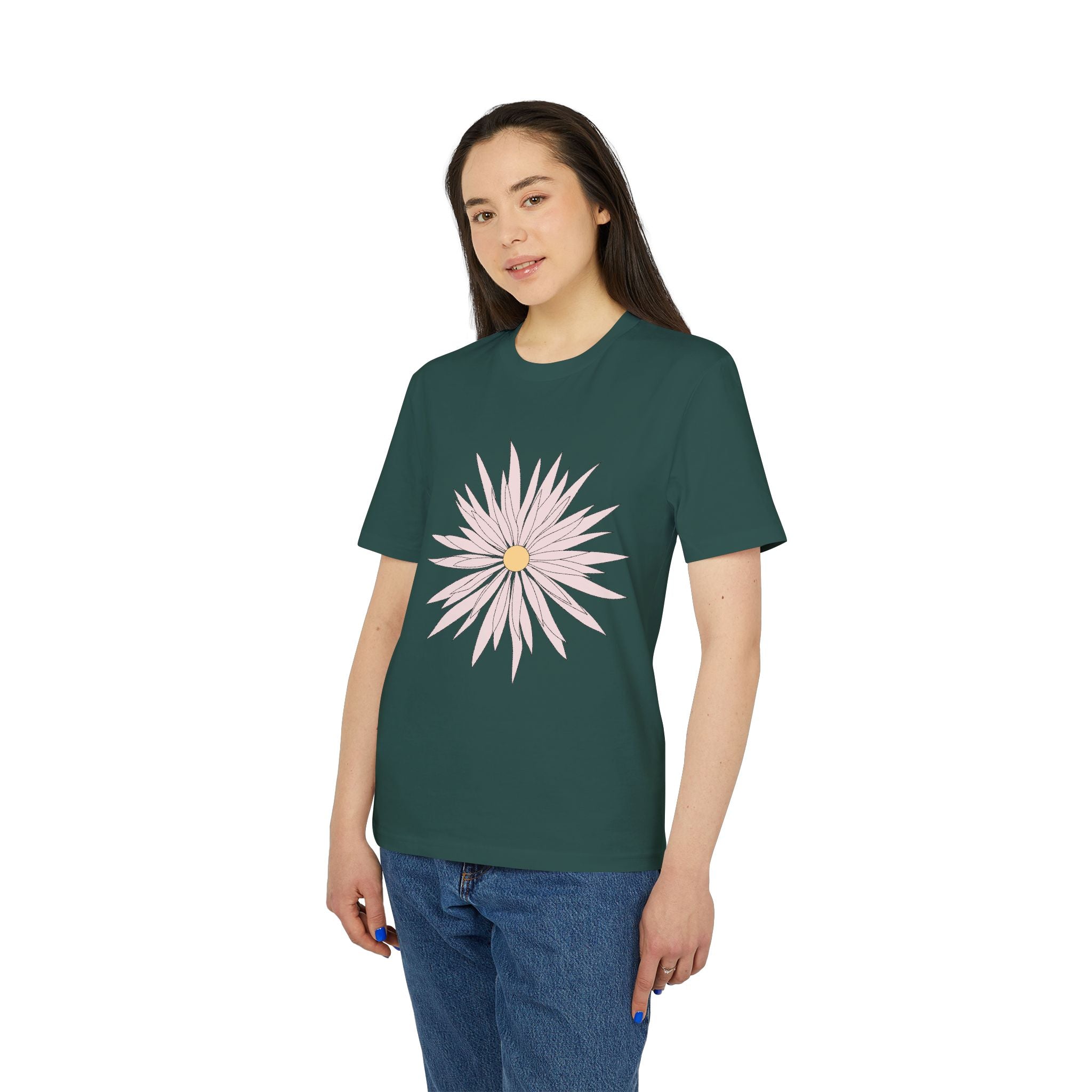 Daisy Love Graphic T-Shirt — Pink Floral Front Daisy with 'LOVE' Back Print