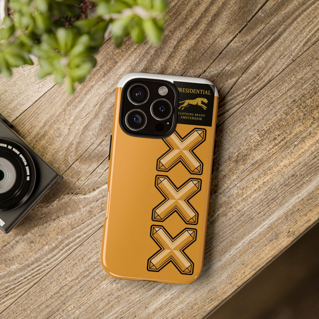 Amsterdam XXX Gold Tough Phone Case – Presidential Lion Design