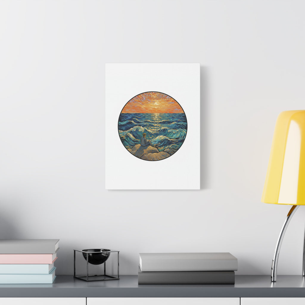 Presidential Sunset Figure Canvas — Ocean Edition