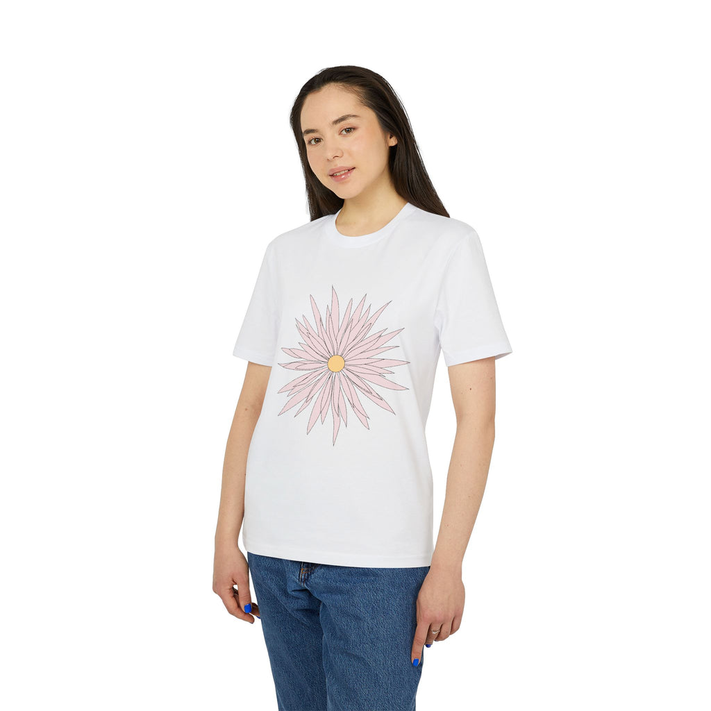 Daisy Love Graphic T-Shirt — Pink Floral Front Daisy with 'LOVE' Back Print