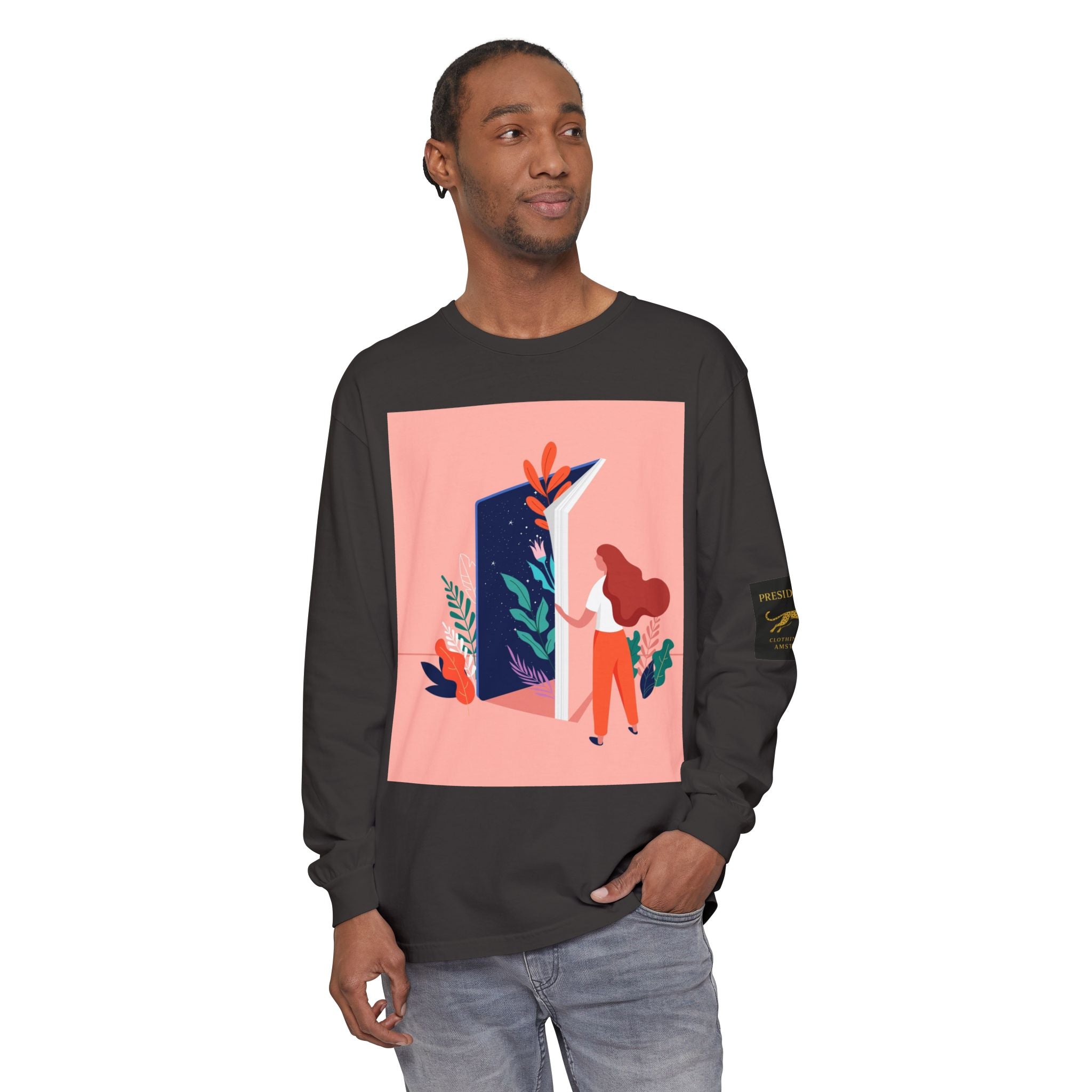 Long Sleeve T-Shirt — Modern Botanical Illustrated Graphic