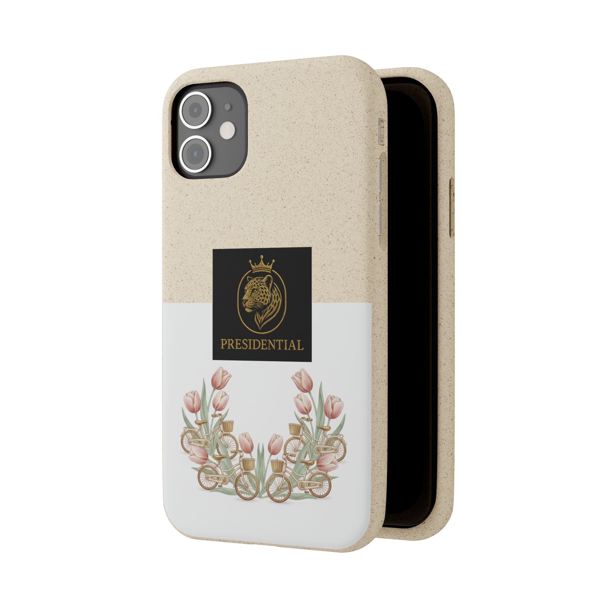 Biodegradable Phone Case — Presidential Lion Crest with Floral Wreath