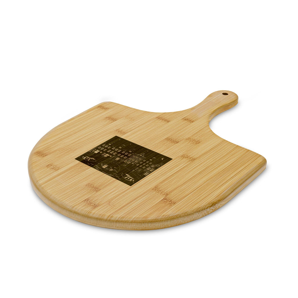 Engraved Bamboo Pizza Peel — Personalized Wood Serving & Baking Board