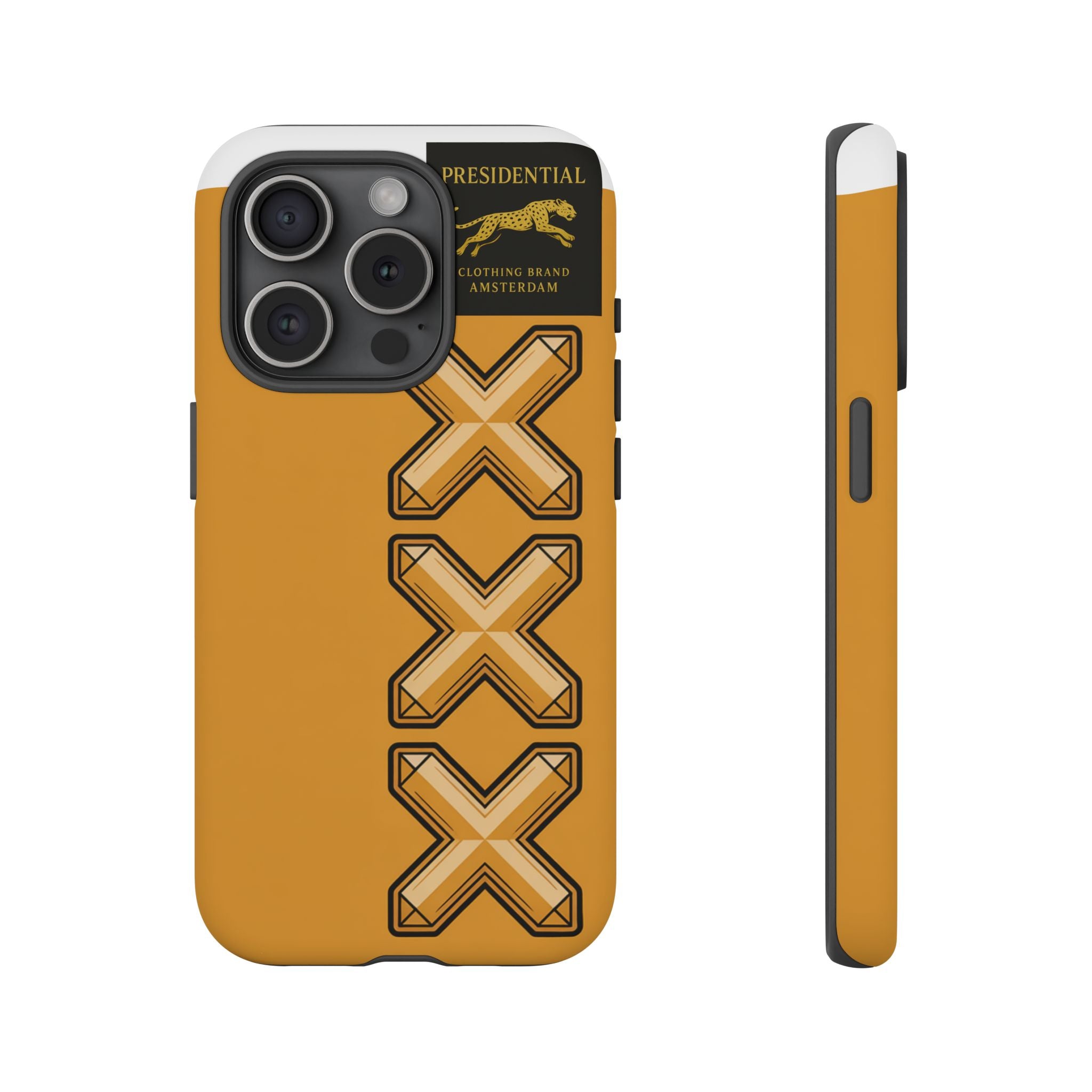 Amsterdam XXX Gold Tough Phone Case – Presidential Lion Design