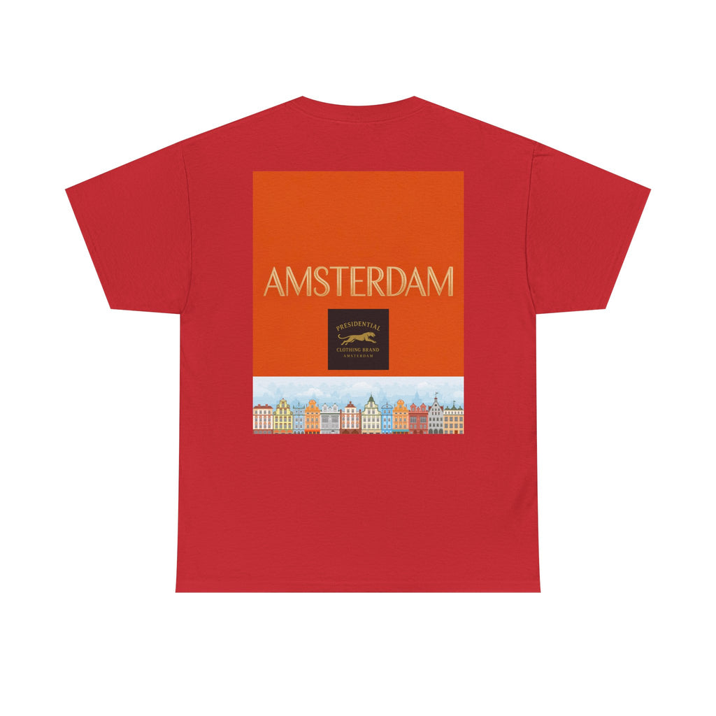 Amsterdam Tulip Graphic Tee — Vintage Cityscape Travel T‑Shirt