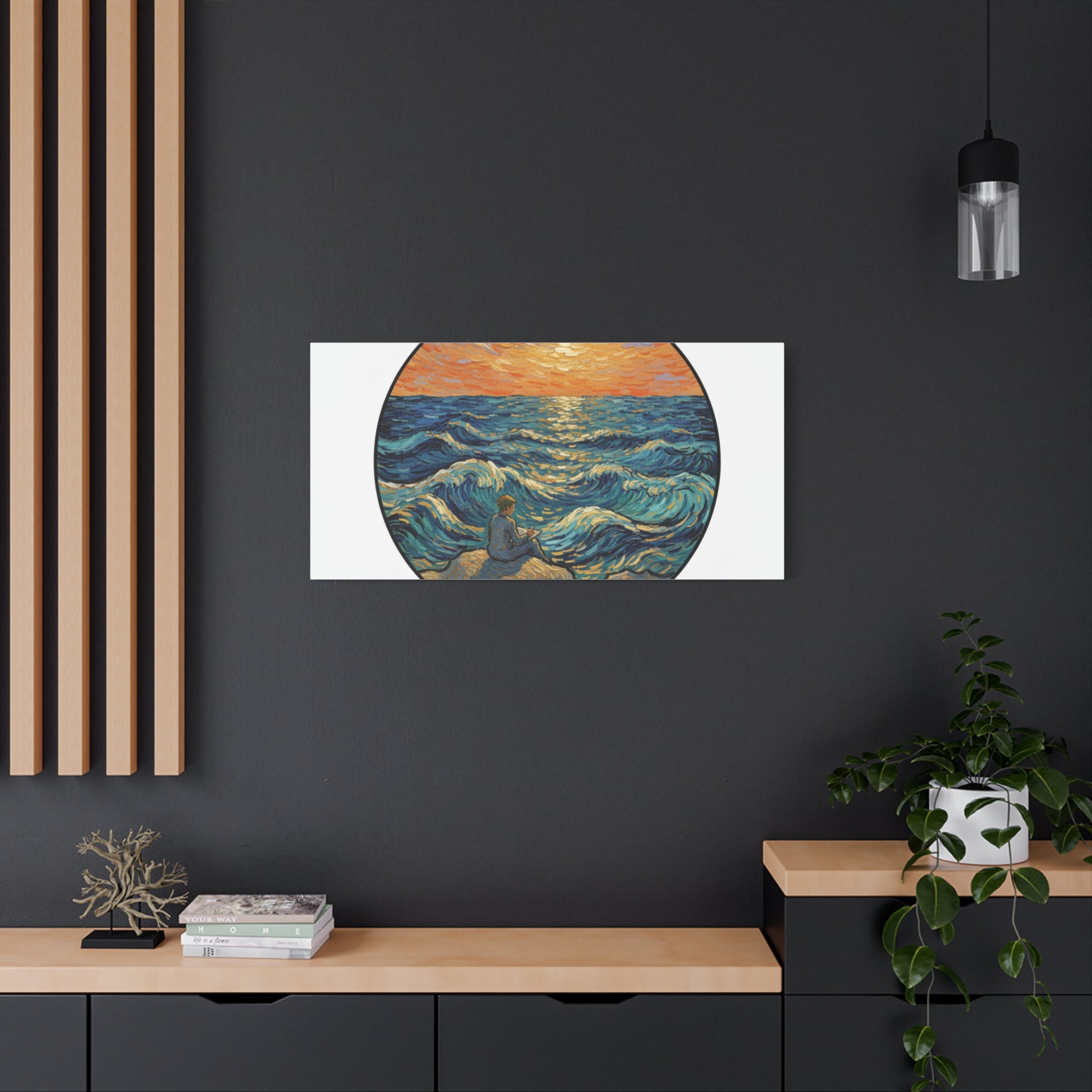 Presidential Sunset Figure Canvas — Ocean Edition