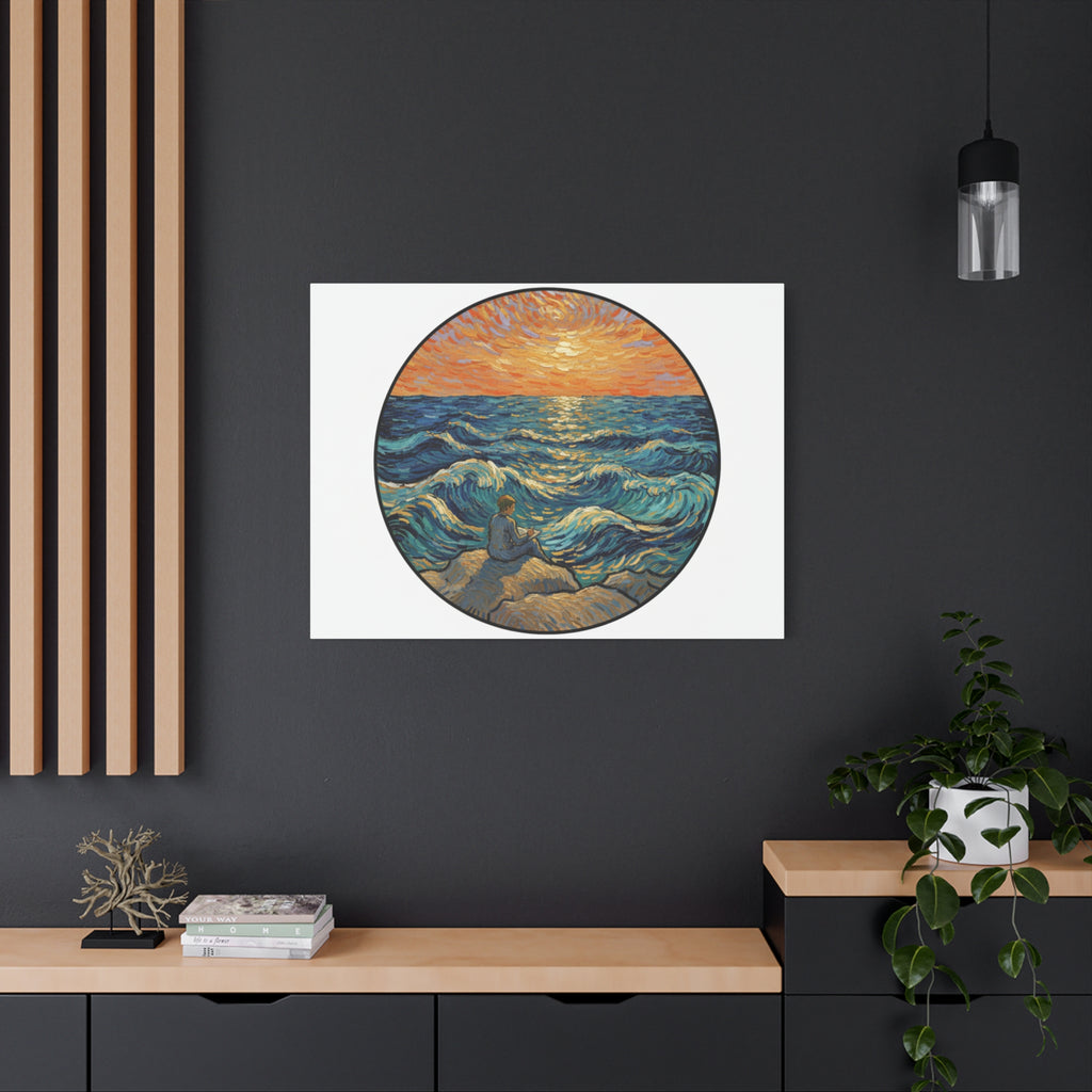 Presidential Sunset Figure Canvas — Ocean Edition
