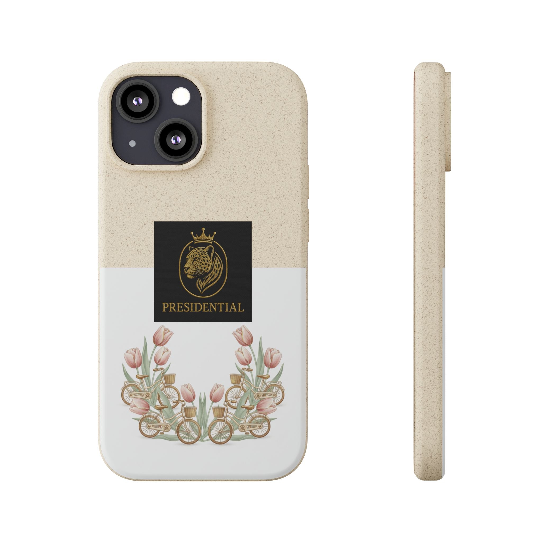 Biodegradable Phone Case — Presidential Lion Crest with Floral Wreath