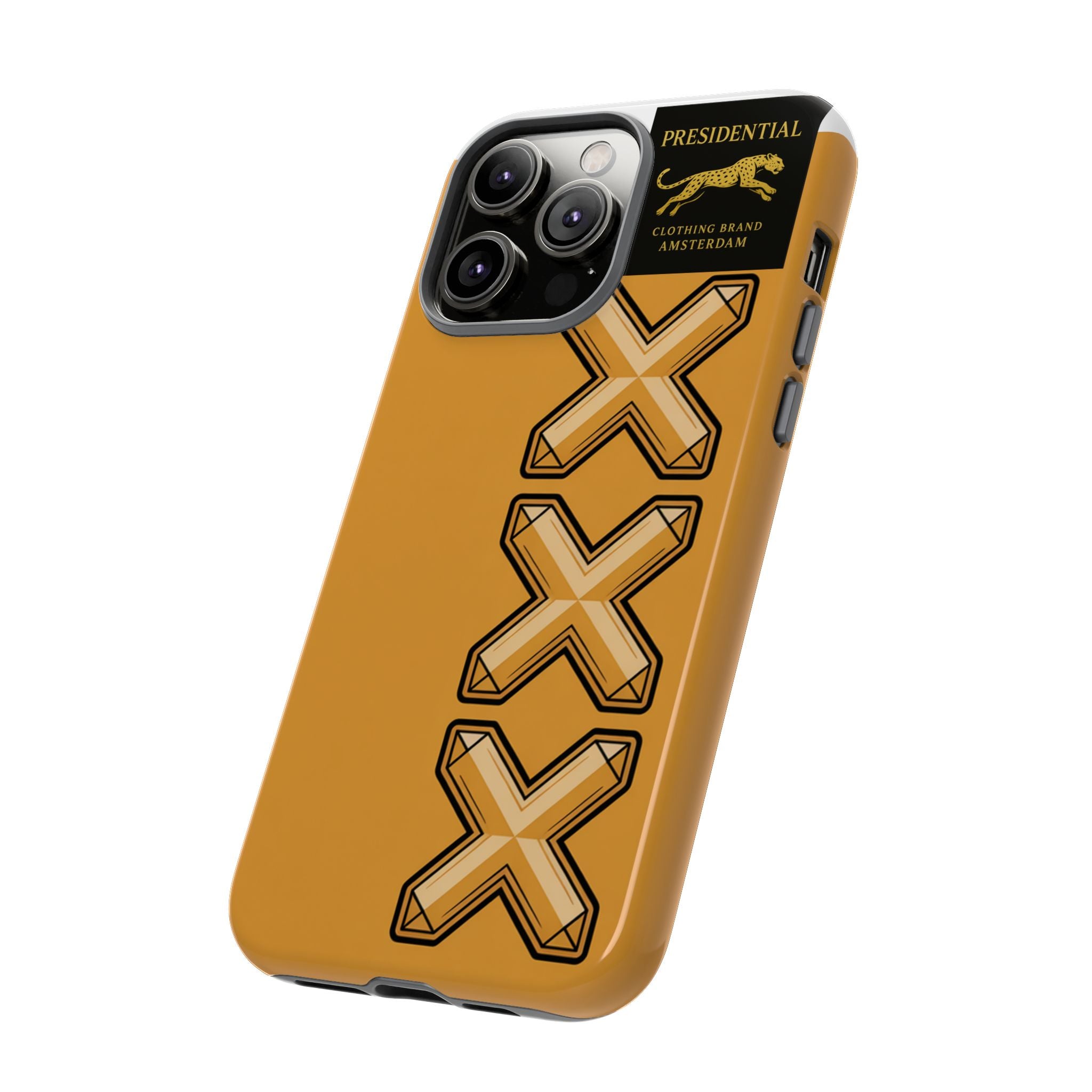 Amsterdam XXX Gold Tough Phone Case – Presidential Lion Design
