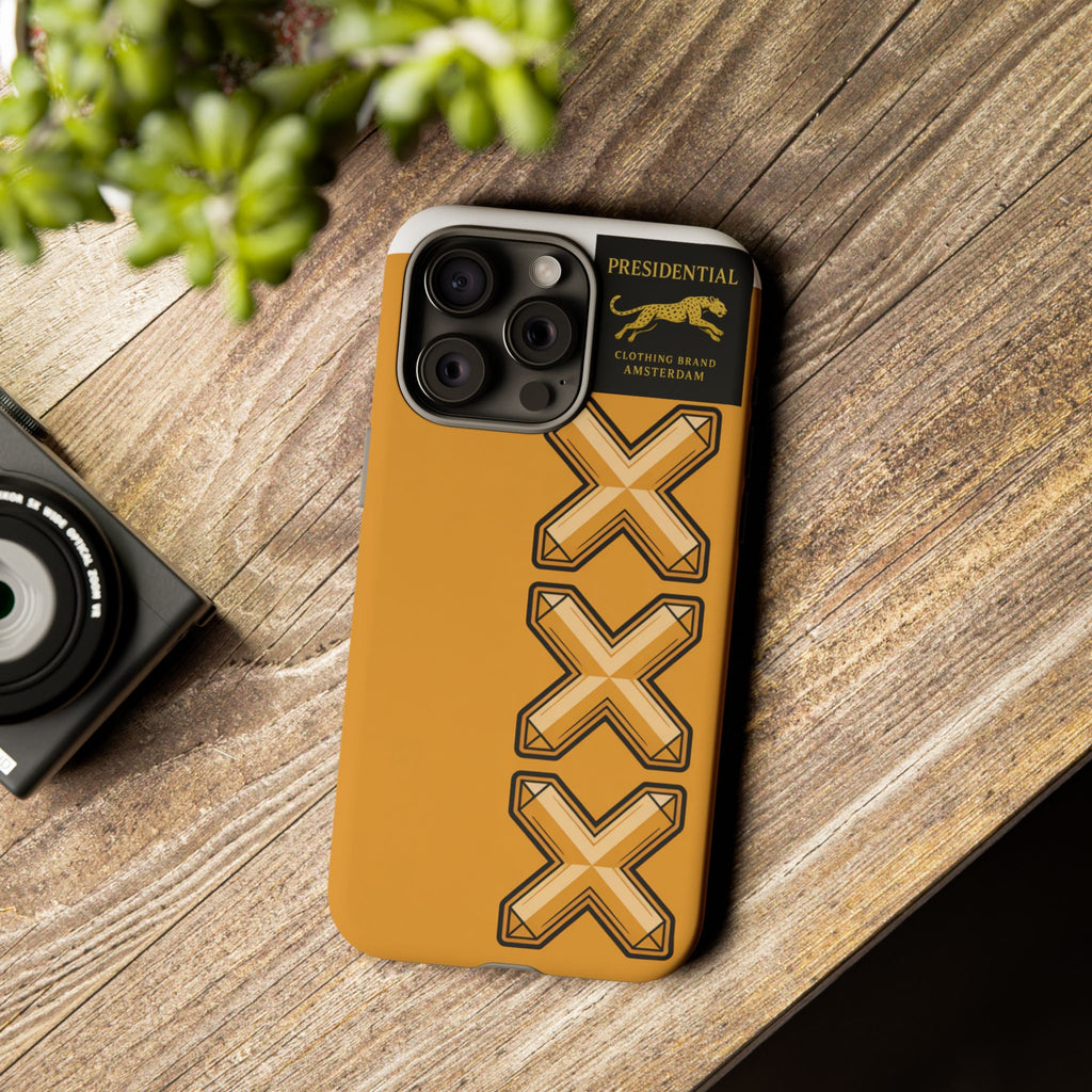 Amsterdam XXX Gold Tough Phone Case – Presidential Lion Design