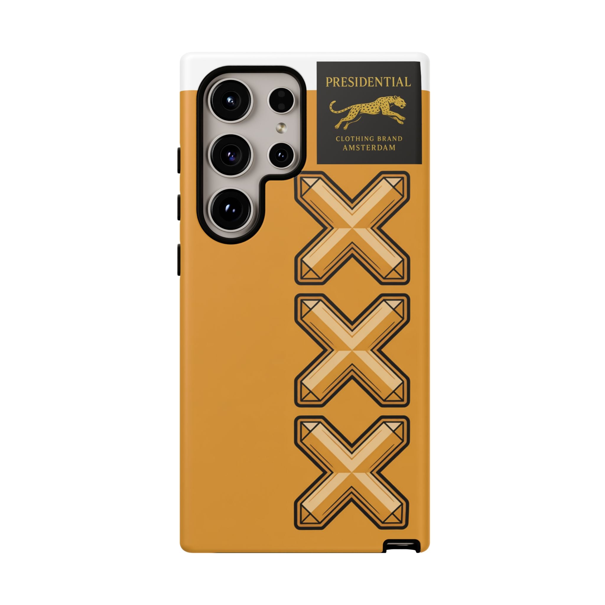 Amsterdam XXX Gold Tough Phone Case – Presidential Lion Design