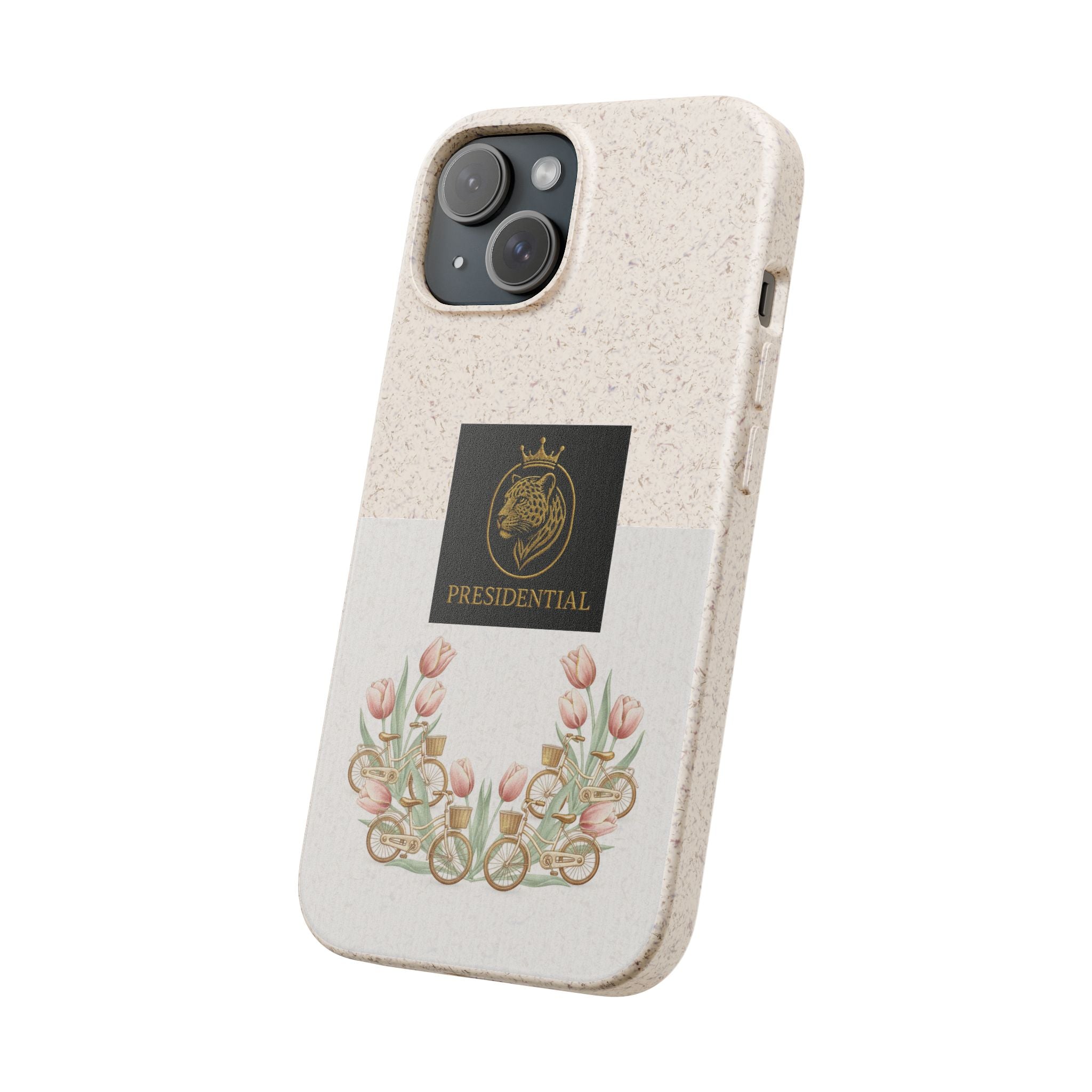 Biodegradable Phone Case — Presidential Lion Crest with Floral Wreath