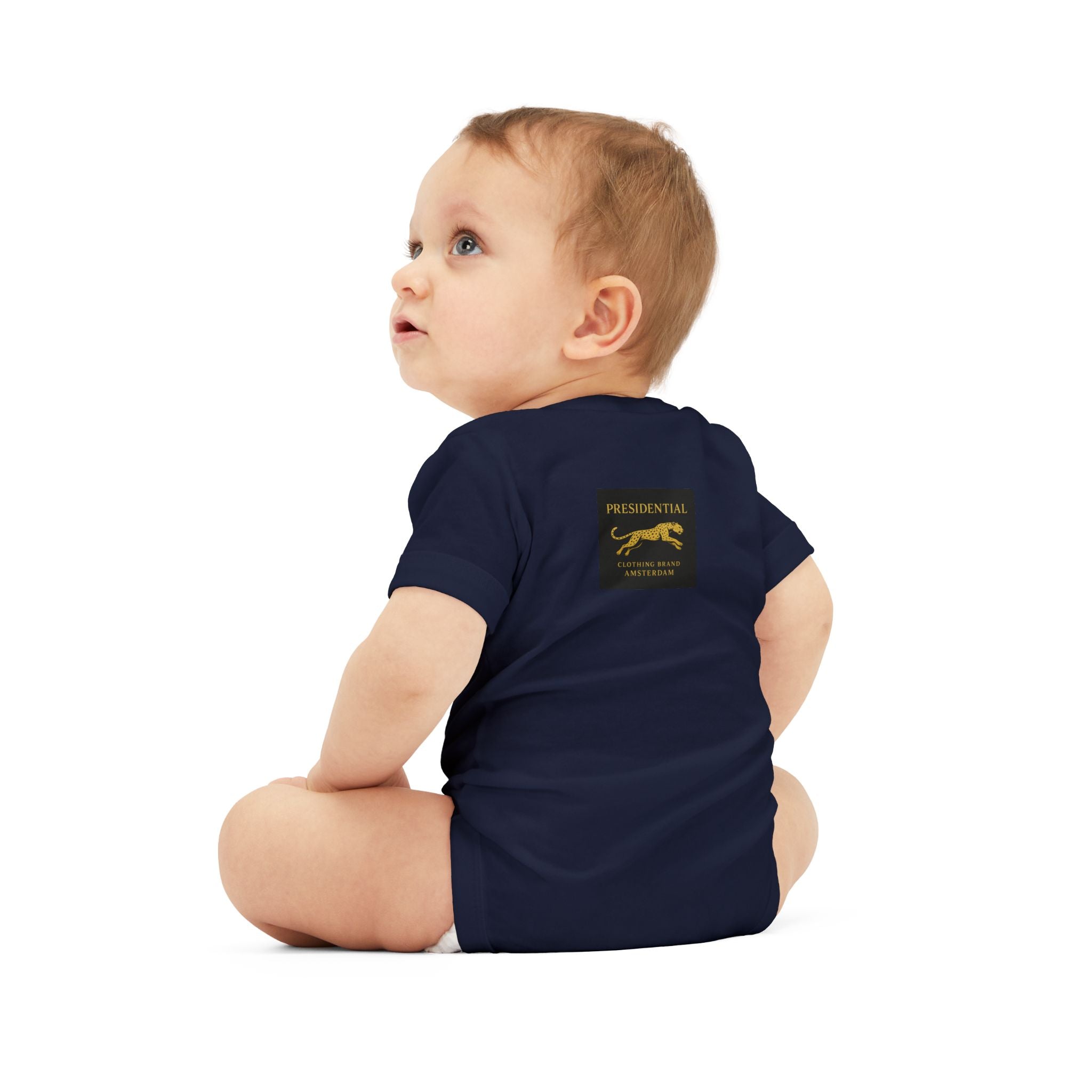 Infant One-Piece Bodysuit — 'Presidential' Gold Lion Logo Baby Bodysuit