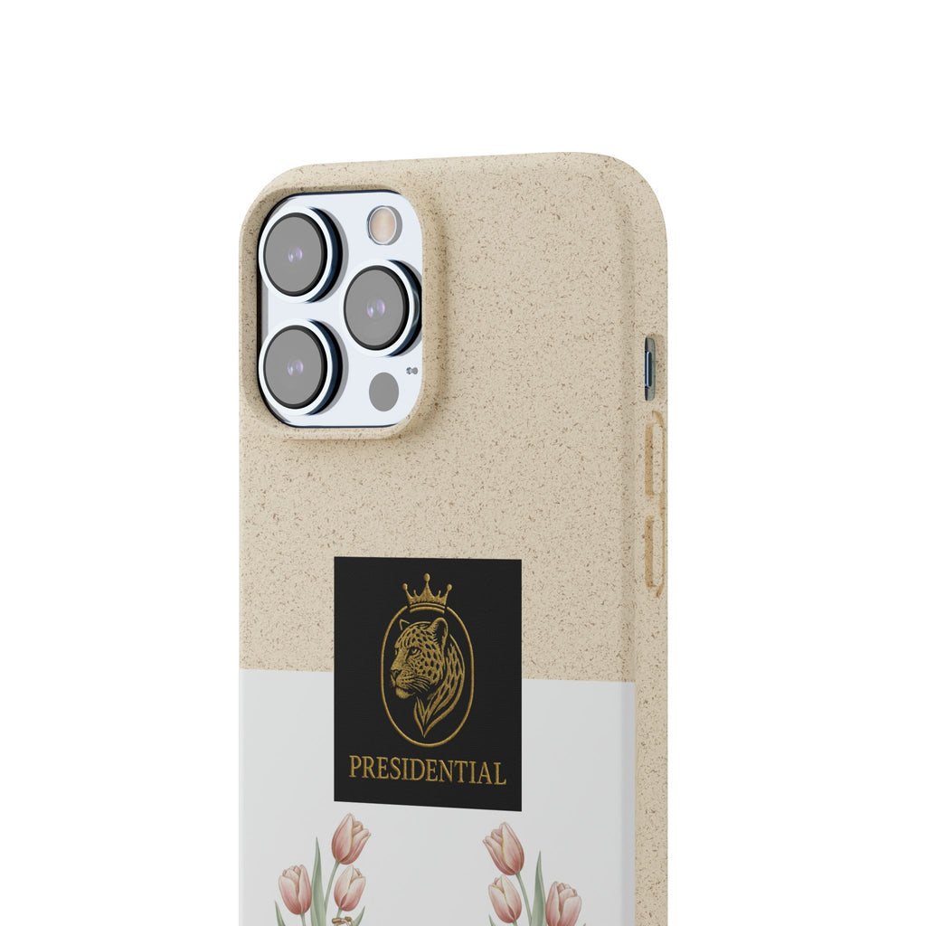 Biodegradable Phone Case — Presidential Lion Crest with Floral Wreath