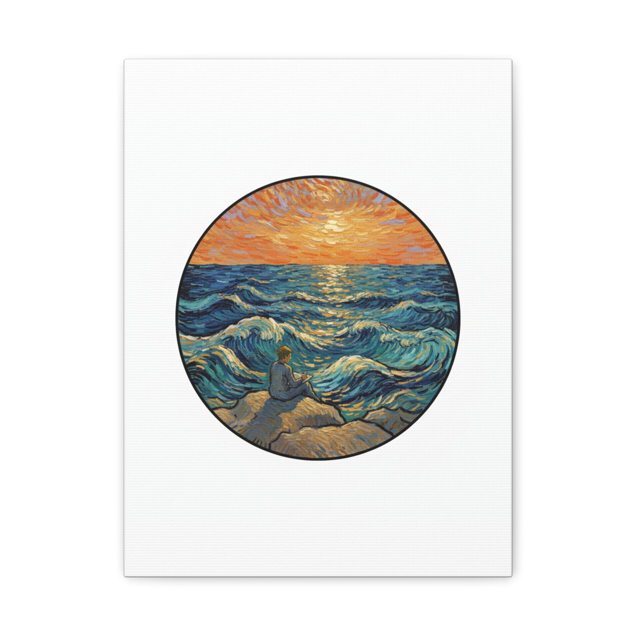 Presidential Sunset Figure Canvas — Ocean Edition