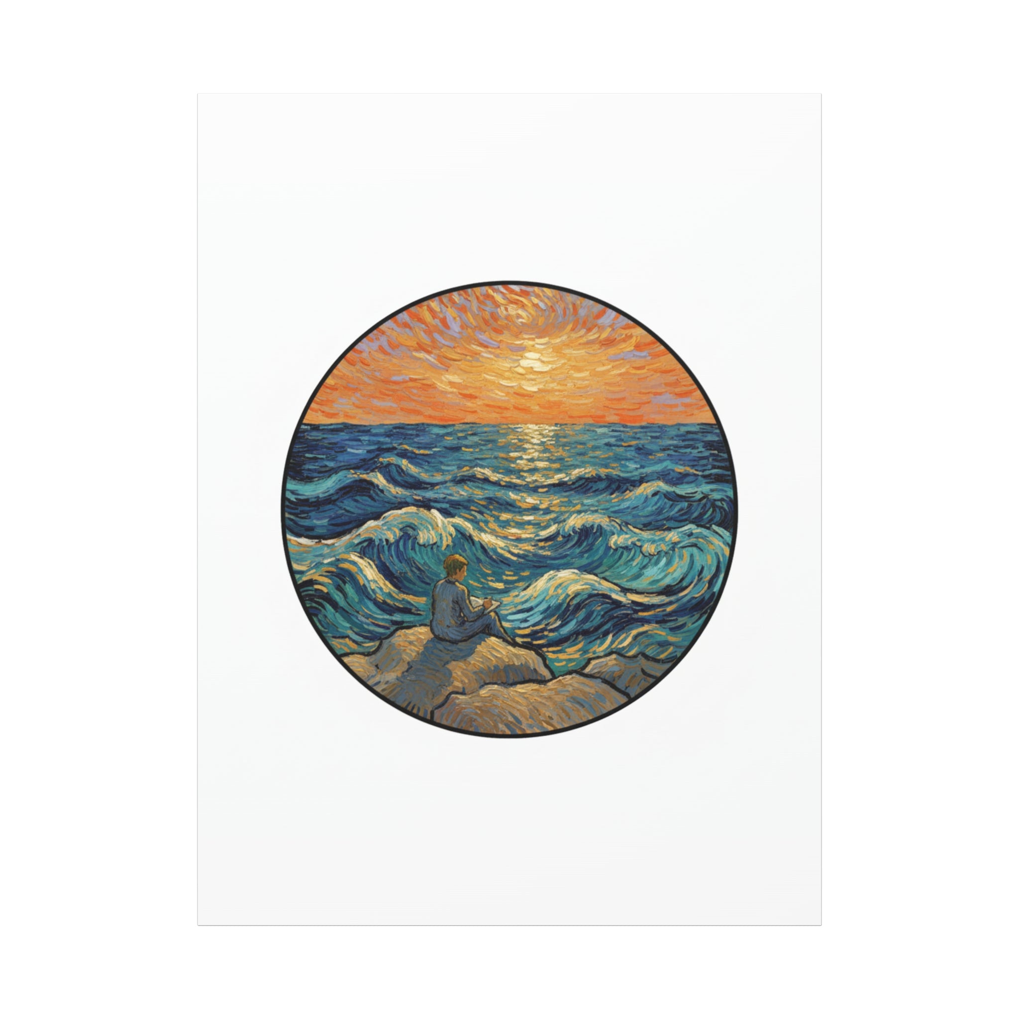 Presidential Sunset Figure Canvas — Ocean Edition