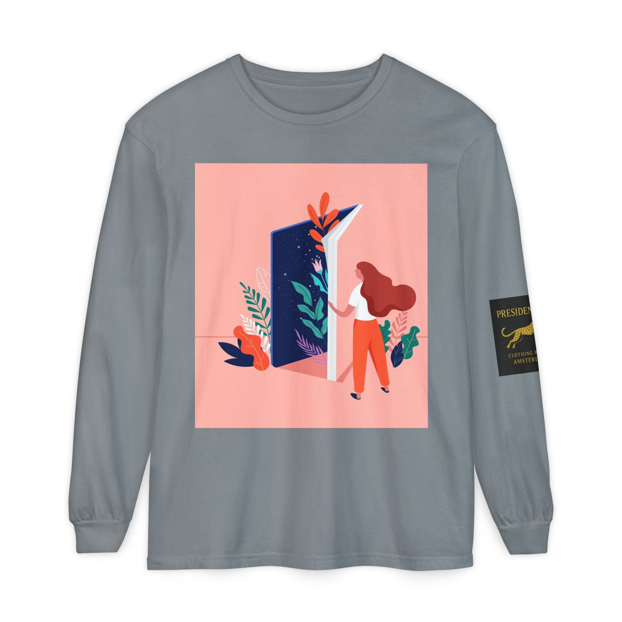 Long Sleeve T-Shirt — Modern Botanical Illustrated Graphic