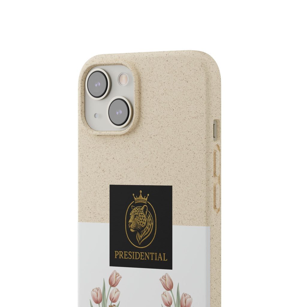 Biodegradable Phone Case — Presidential Lion Crest with Floral Wreath
