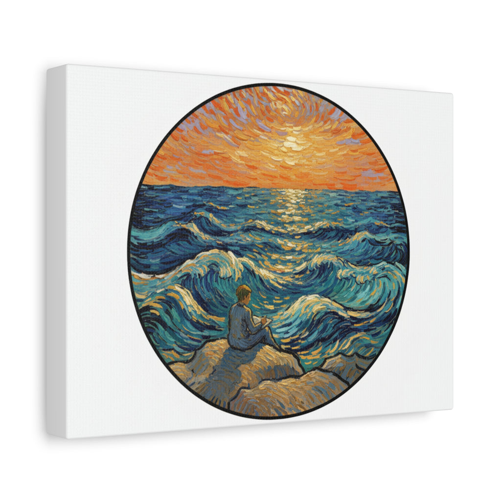 Presidential Sunset Figure Canvas — Ocean Edition