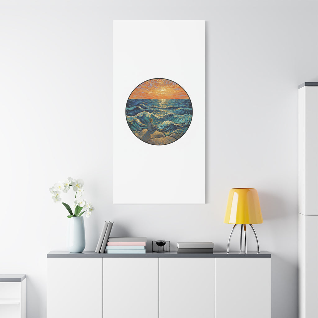Presidential Sunset Figure Canvas — Ocean Edition