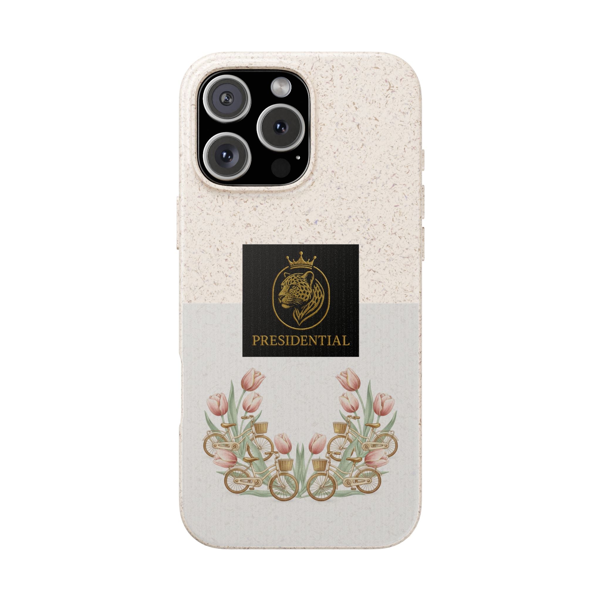 Biodegradable Phone Case — Presidential Lion Crest with Floral Wreath