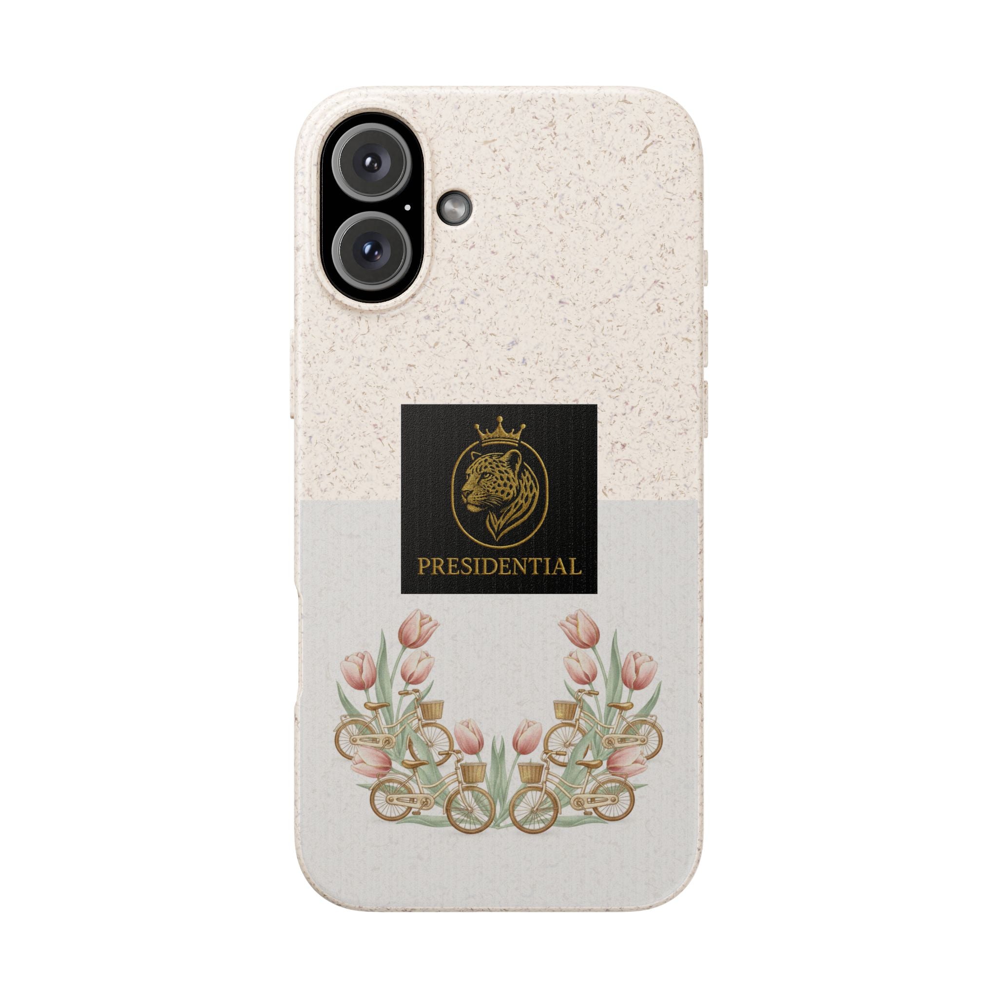 Biodegradable Phone Case — Presidential Lion Crest with Floral Wreath